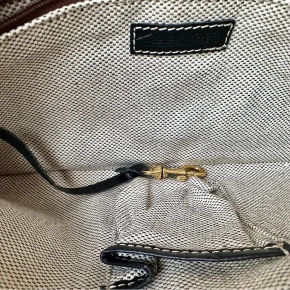 Dooney & Bourke Vintage Black Croc-Embossed Leather Small Clutch Shoulder Bag - Picture 9 of 11